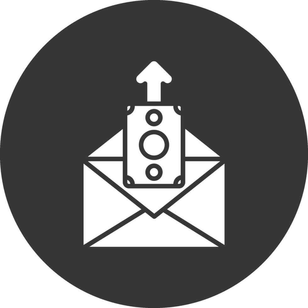 Wages Glyph Inverted Icon vector