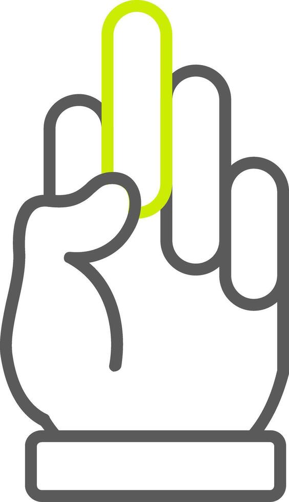Fingers Line Two Color Icon vector