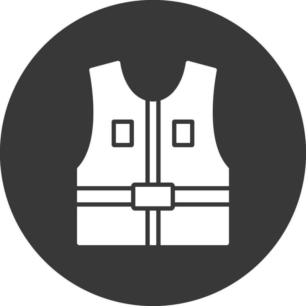 Jacket Glyph Inverted Icon vector