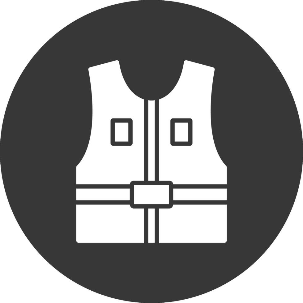 icono de glifo de chaqueta invertido vector