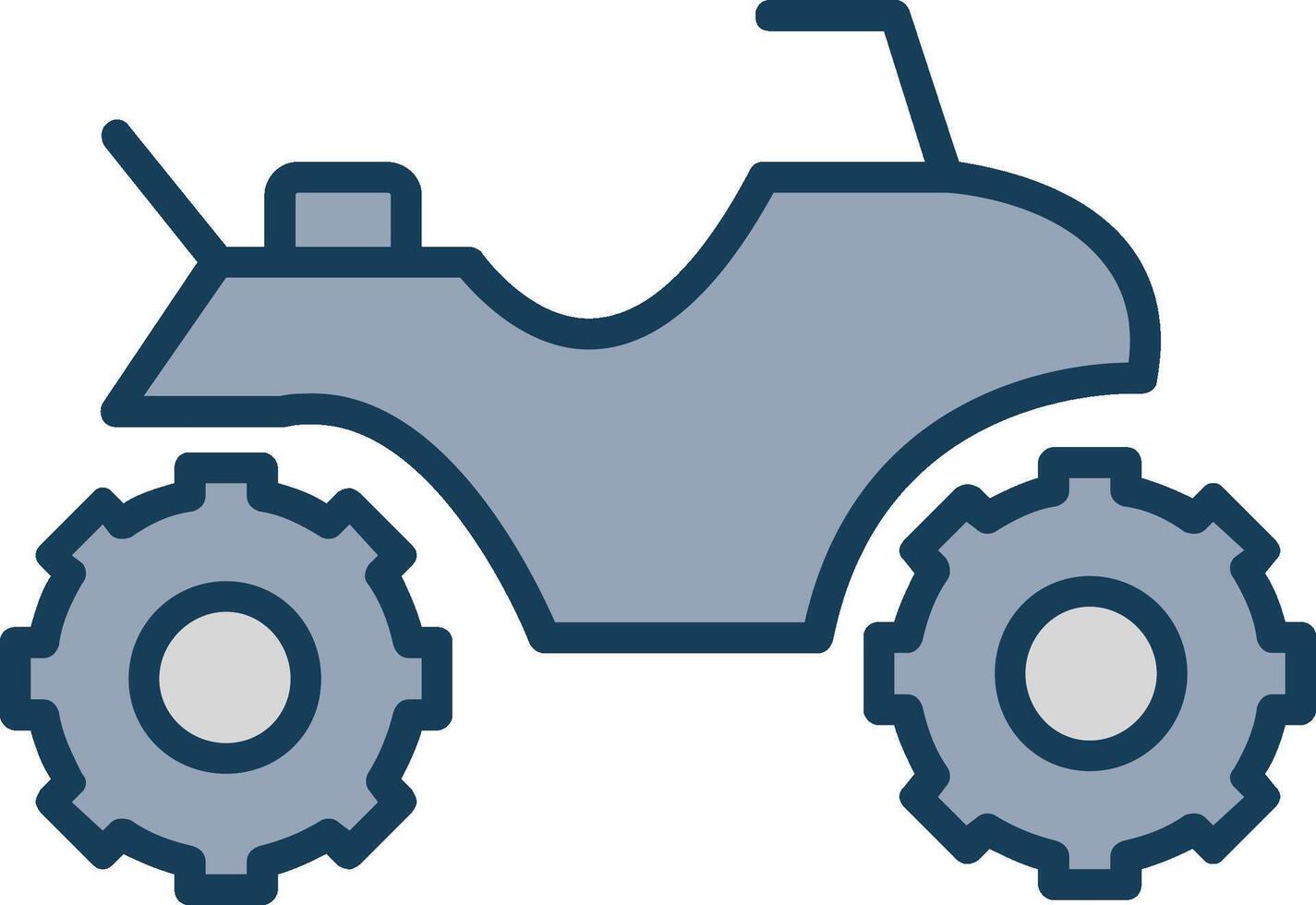 Quad Line Filled Grey Icon vector