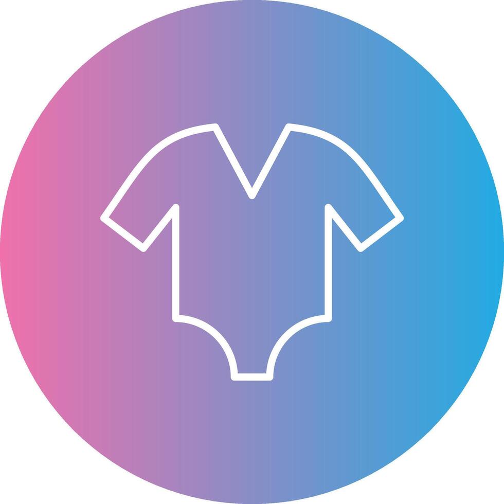 Bodysuit Line Gradient Circle Icon vector