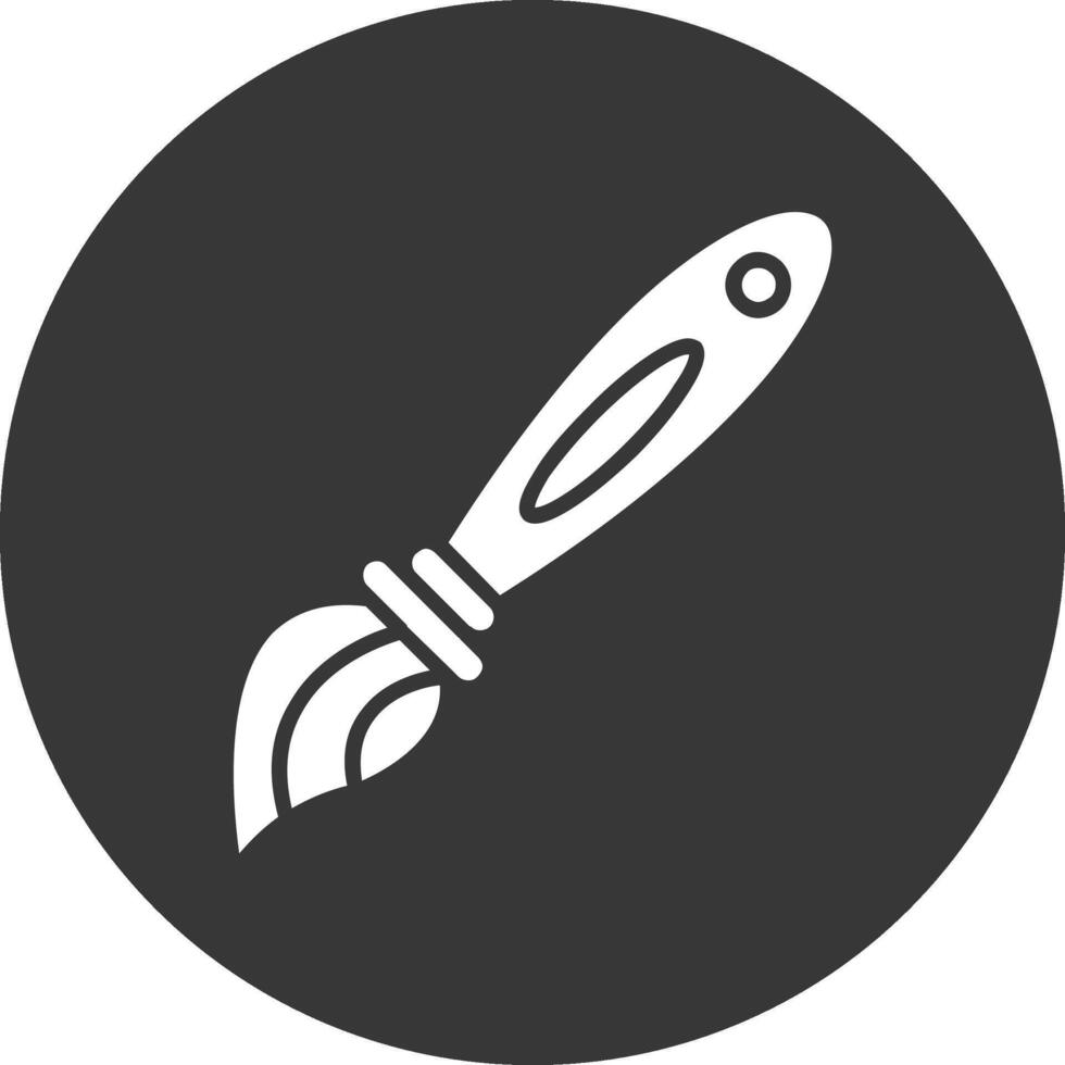 Paint Brush Glyph Inverted Icon vector