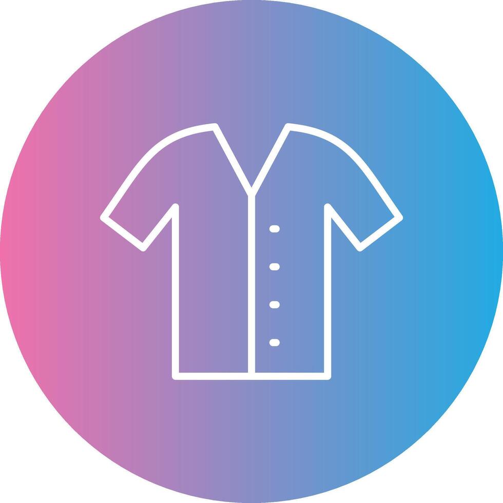 camisa línea degradado circulo icono vector