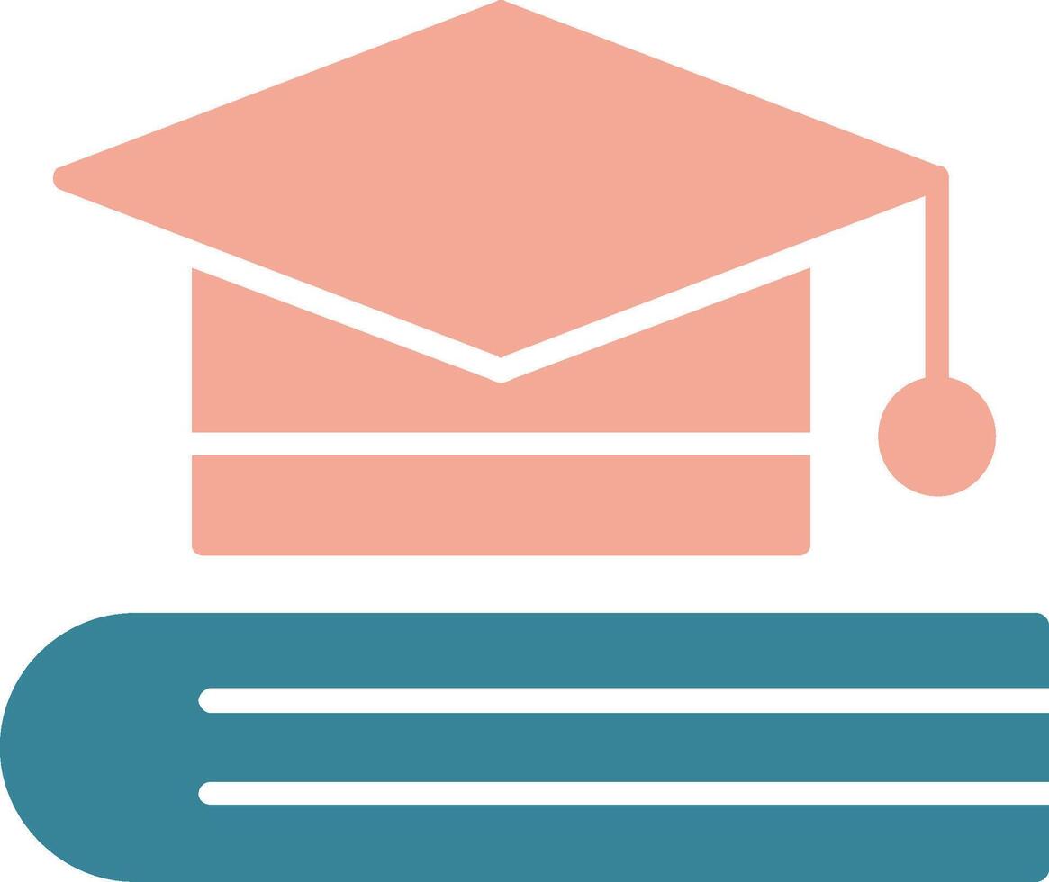 Graduation Glyph Two Color Icon vector