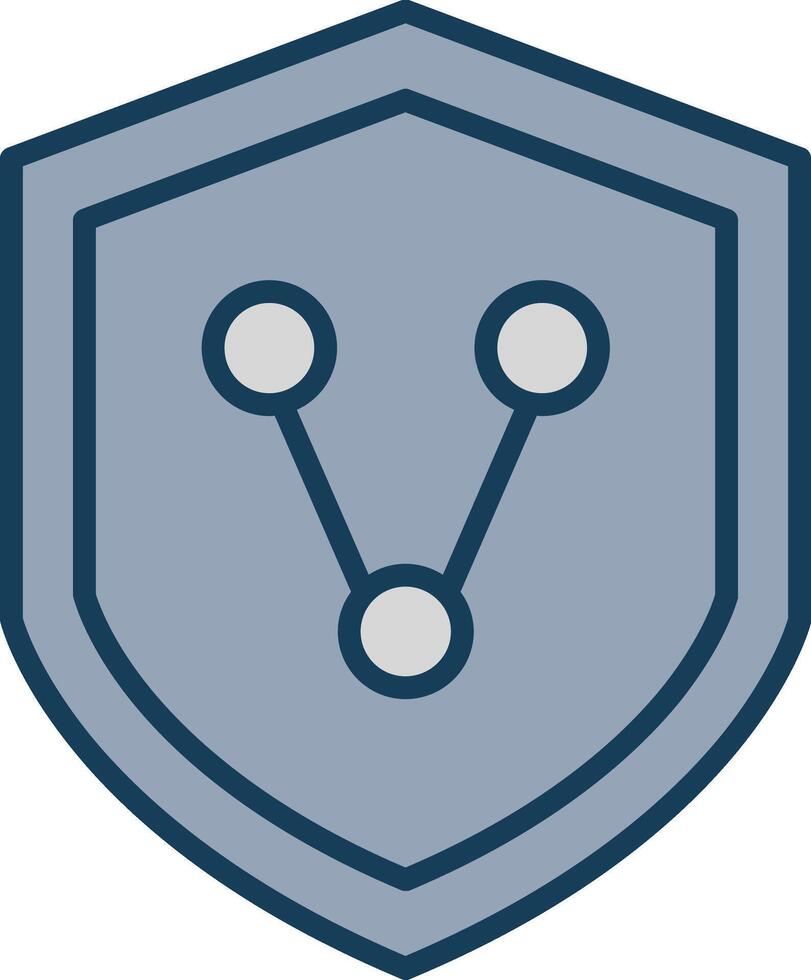 Connect Security Line Filled Grey Icon vector