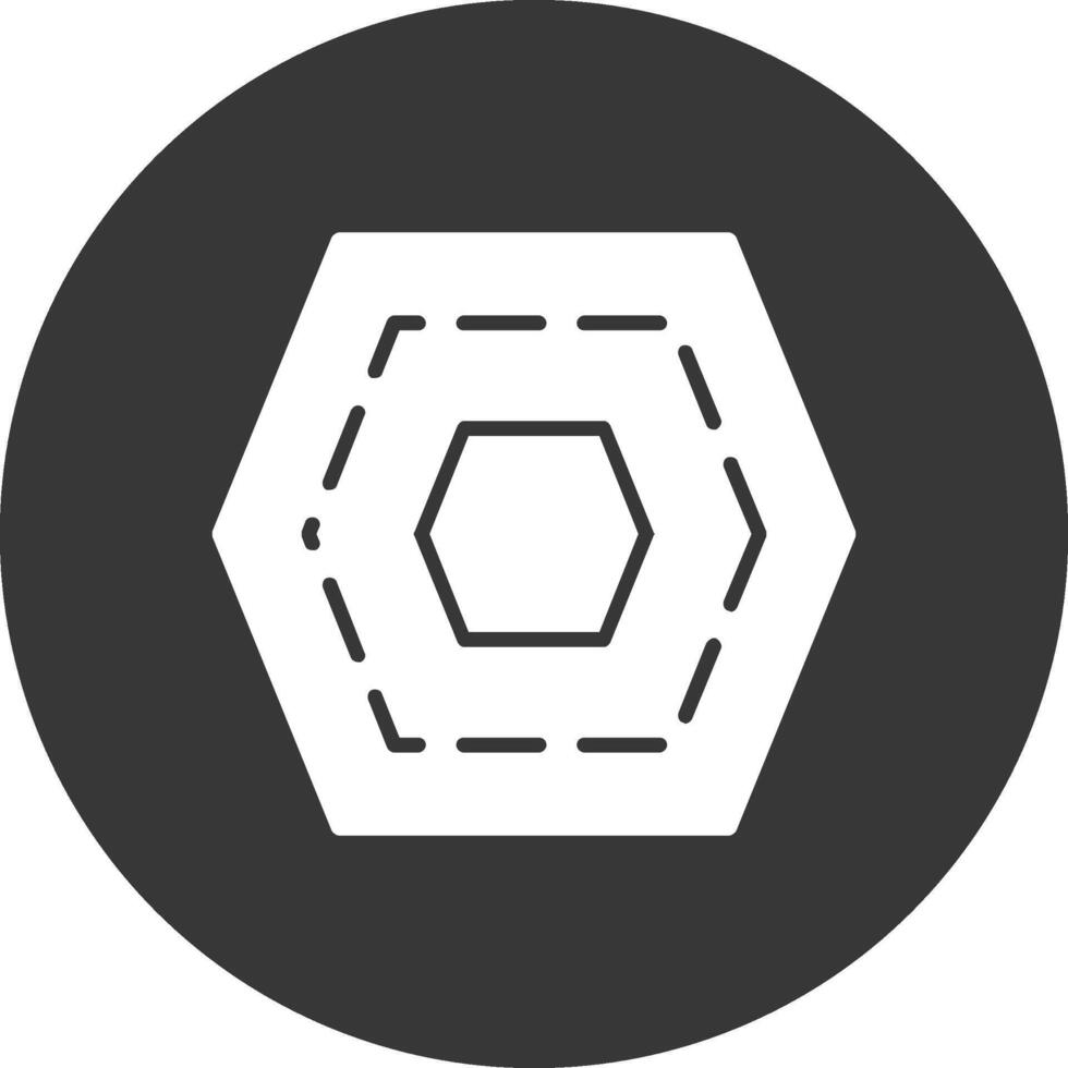 Nut Glyph Inverted Icon vector