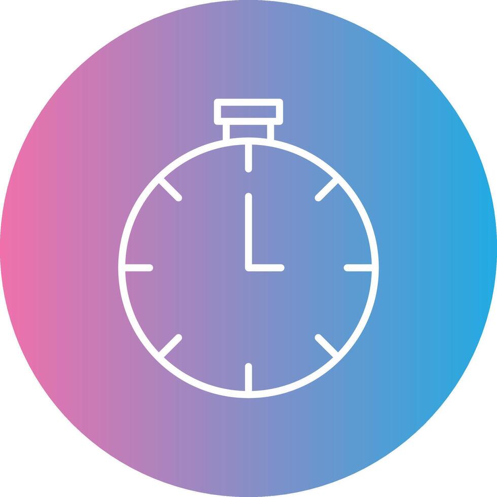 Timer Line Gradient Circle Icon vector