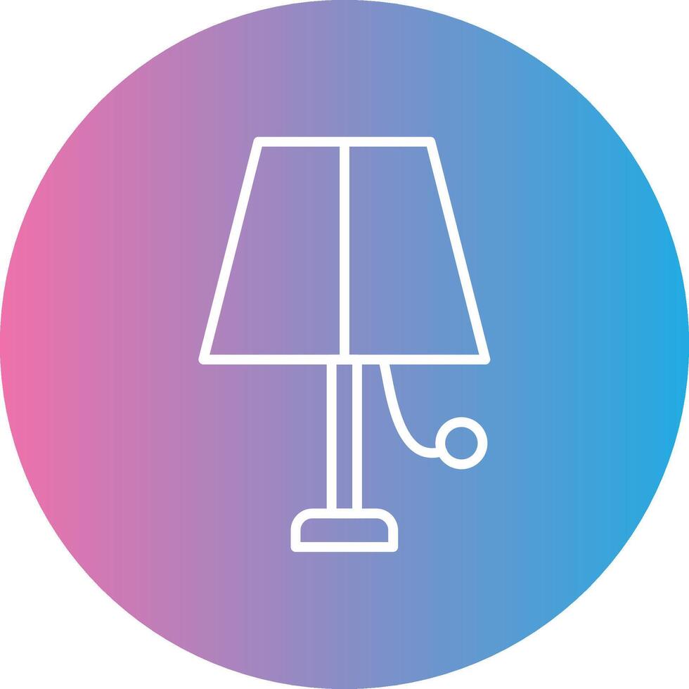 Lamp Line Gradient Circle Icon vector
