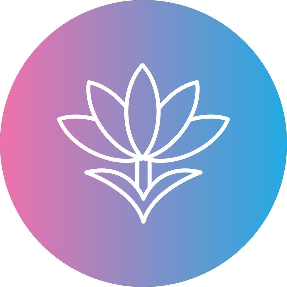 Saffron Line Gradient Circle Icon vector