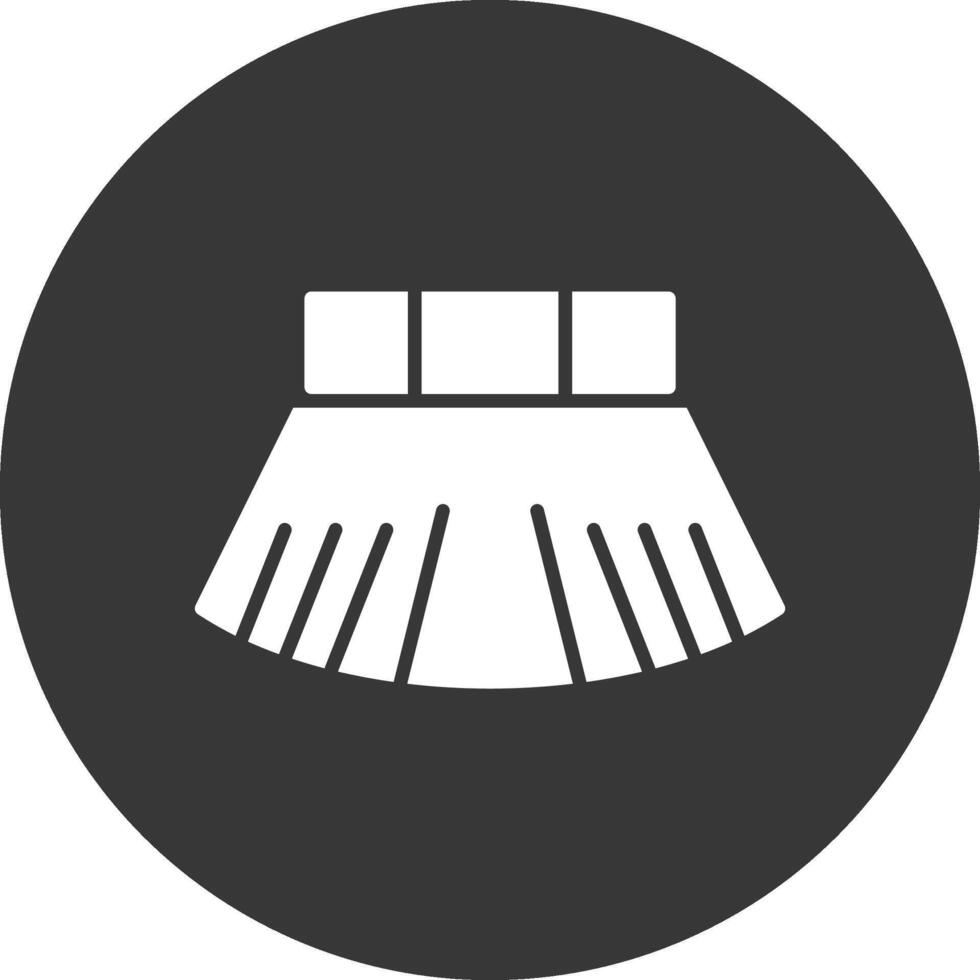 Skirt Glyph Inverted Icon vector