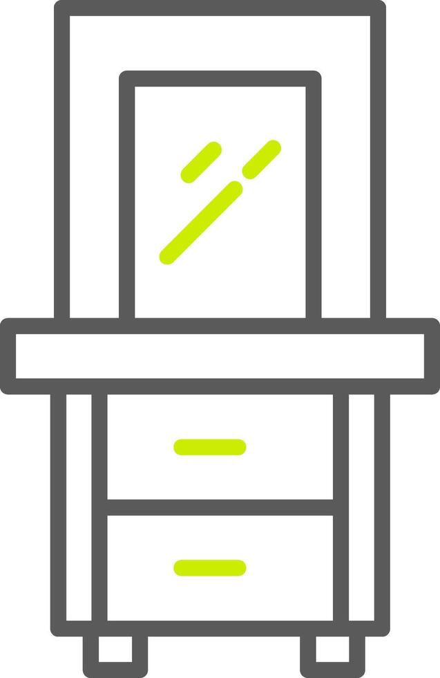 Dresser Line Two Color Icon vector