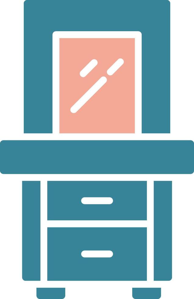 Dresser Glyph Two Color Icon vector