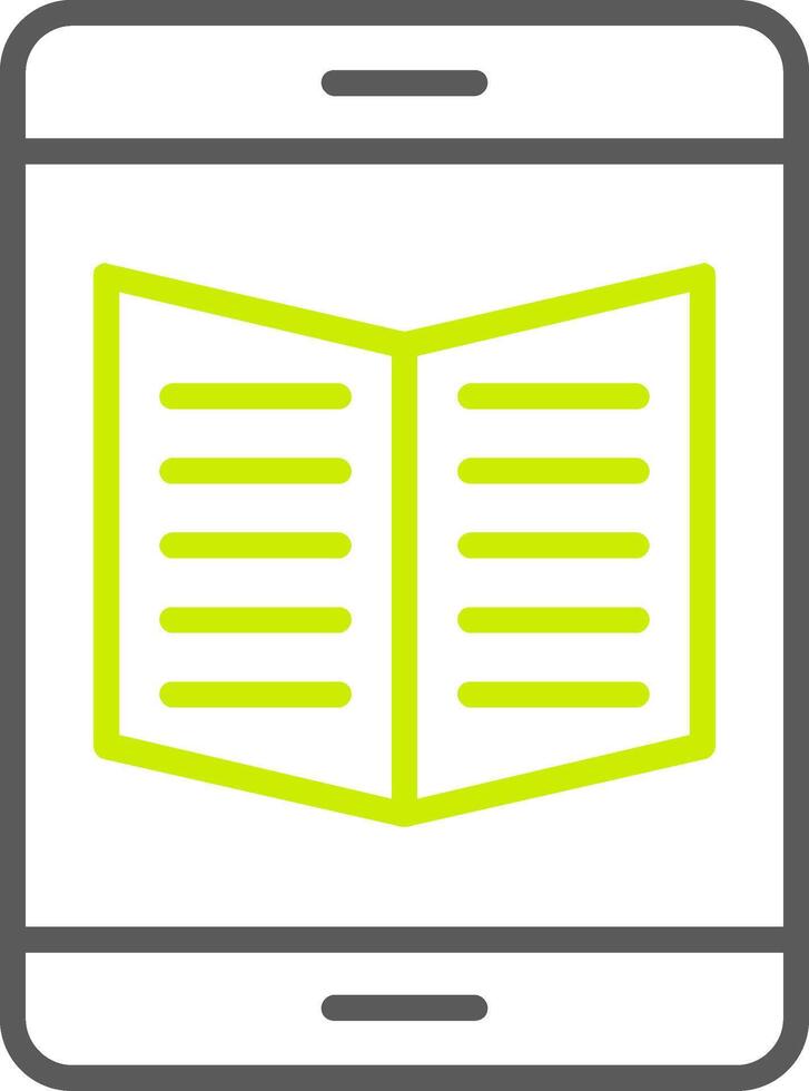 Ebook Line Two Color Icon vector