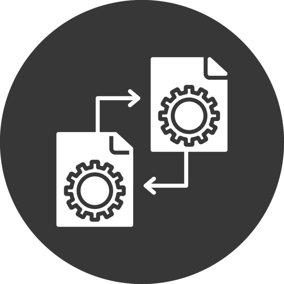 File Management Glyph Inverted Icon vector