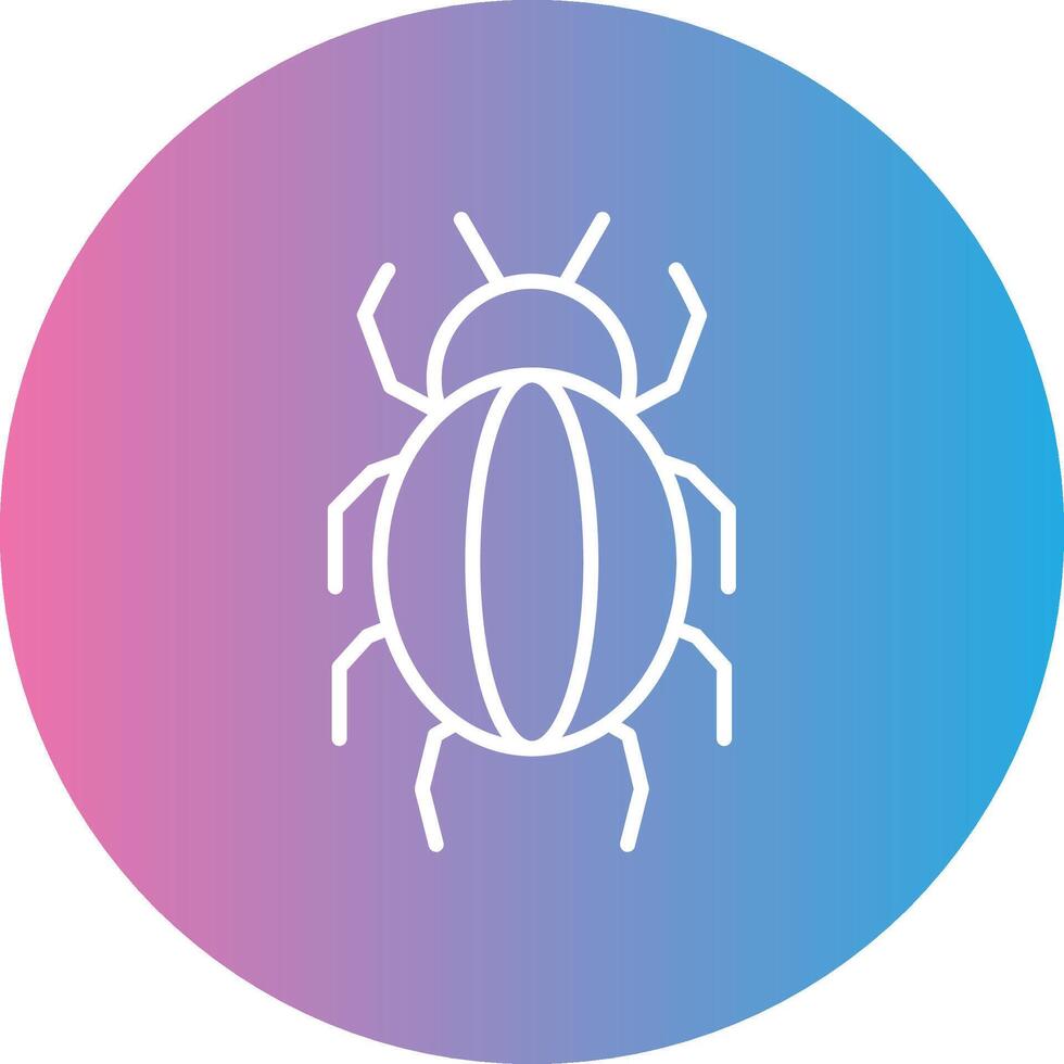 Spider Line Gradient Circle Icon vector