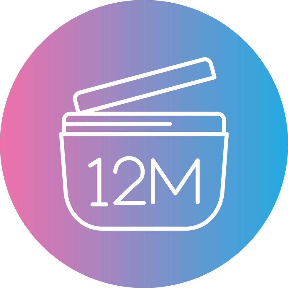 Expiry Line Gradient Circle Icon vector