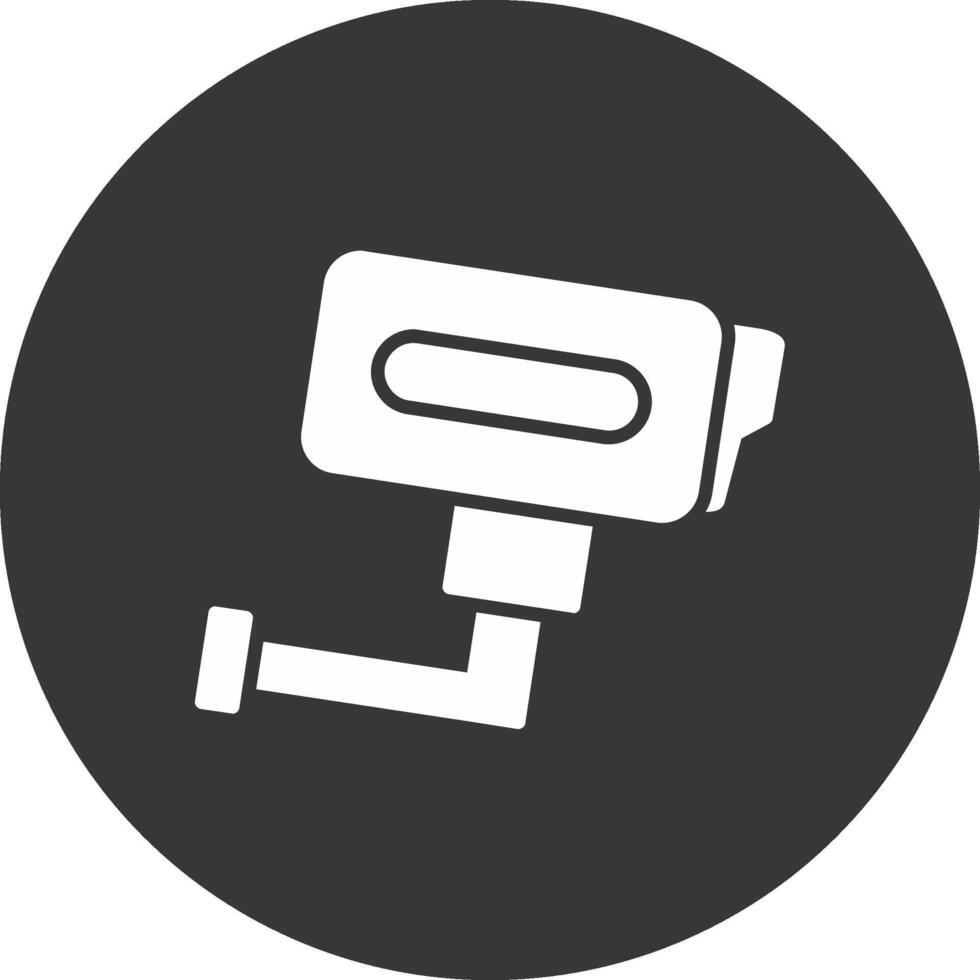 Cctv Glyph Inverted Icon vector