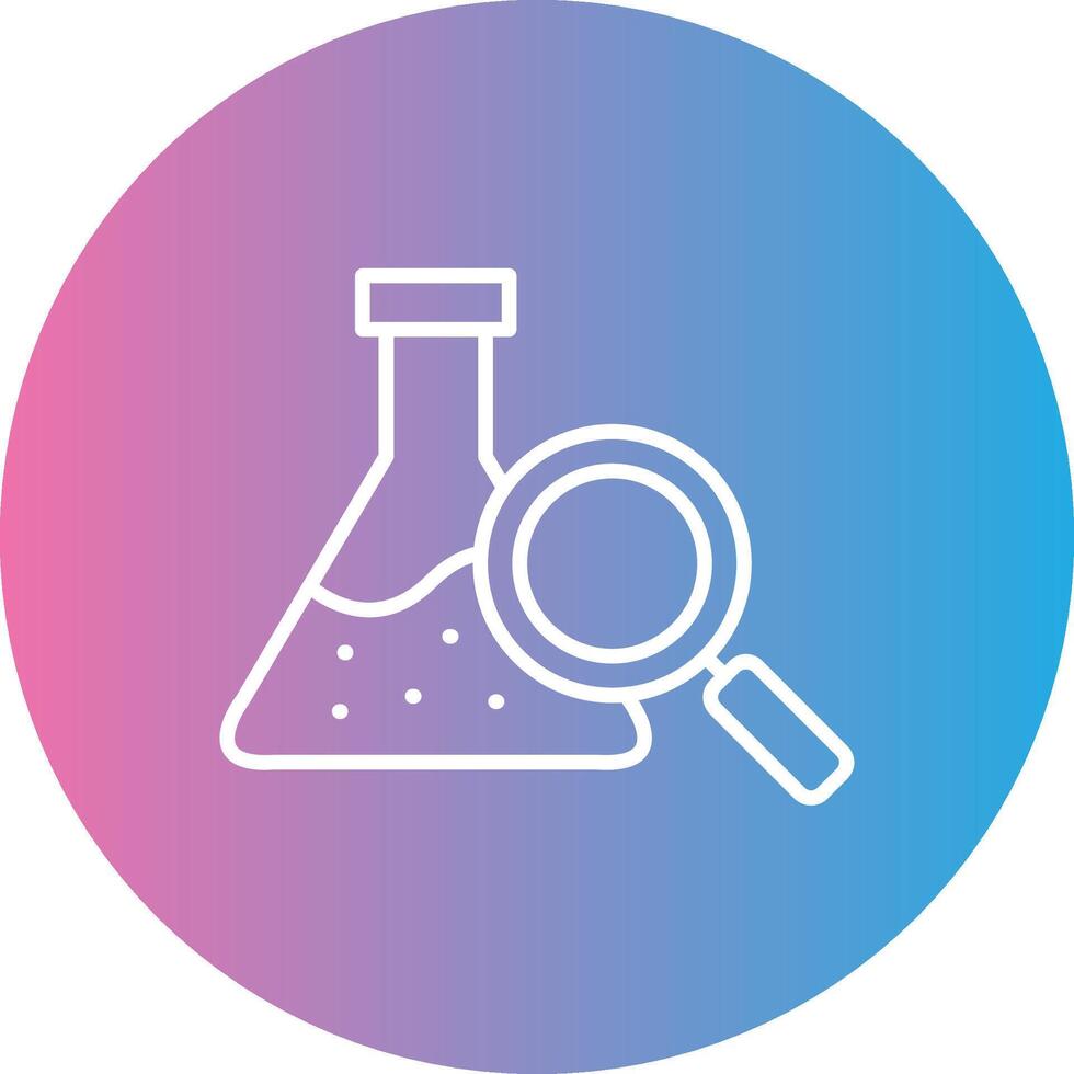 Chemical Analysis Line Gradient Circle Icon vector