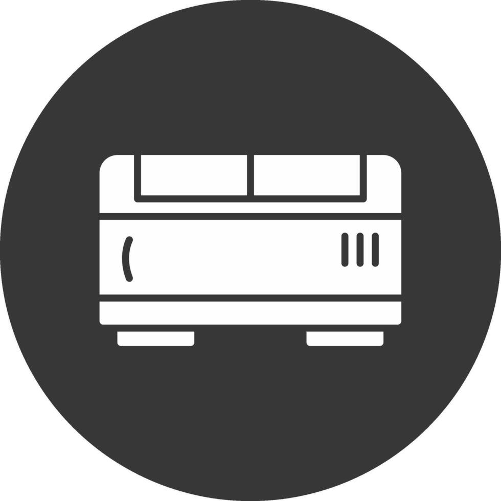 Freezer Glyph Inverted Icon vector