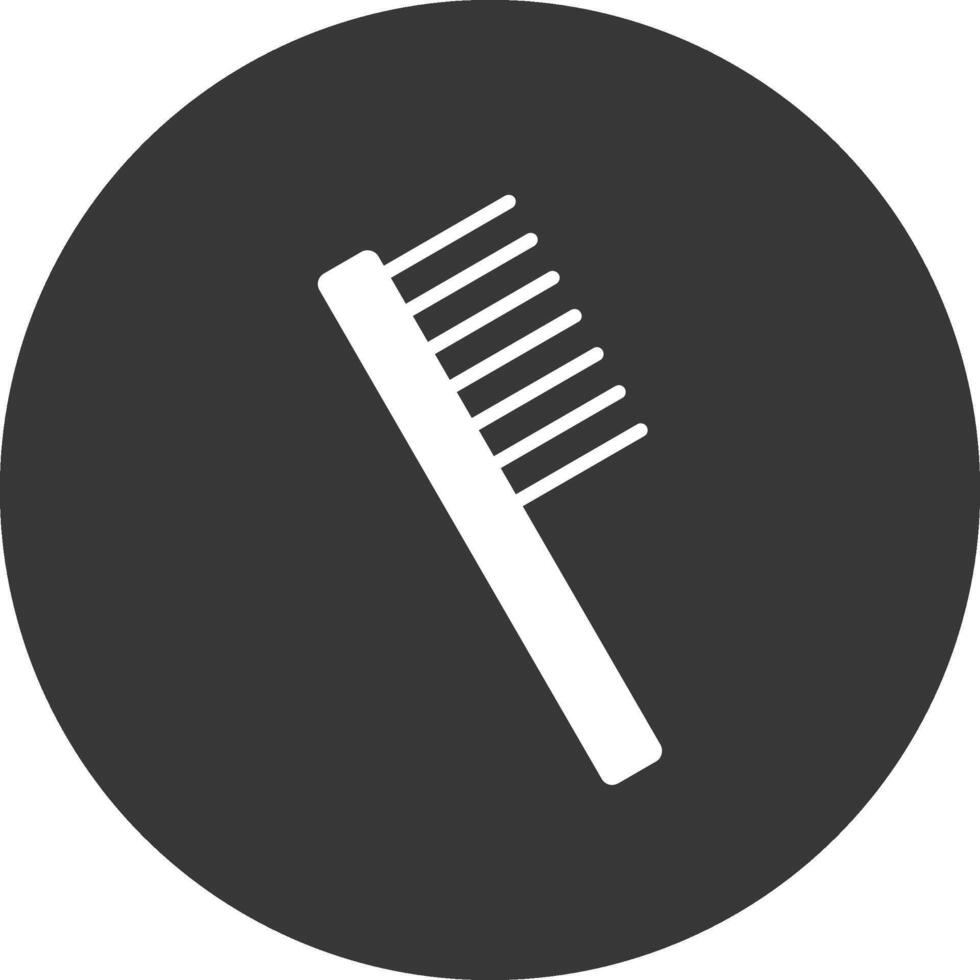 Comb Glyph Inverted Icon vector