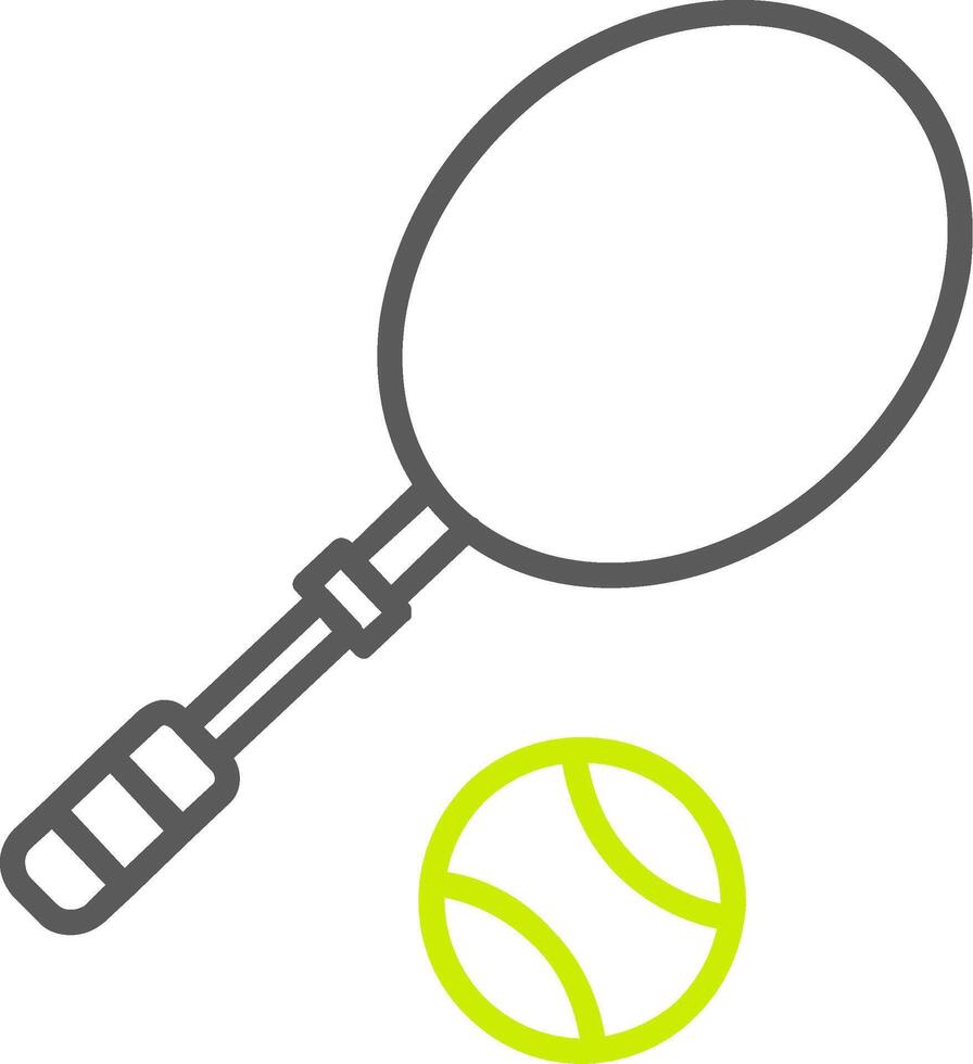 Tennis Line Two Color Icon vector