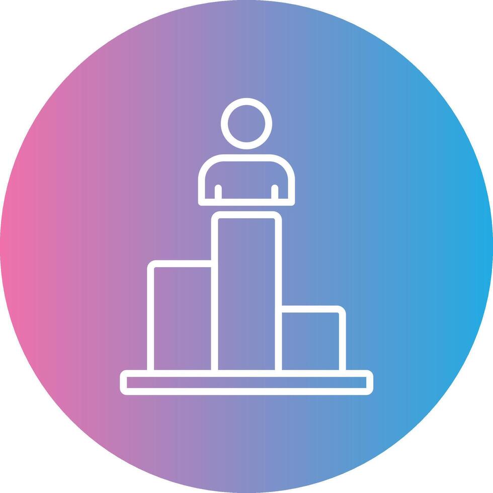 clasificación línea degradado circulo icono vector