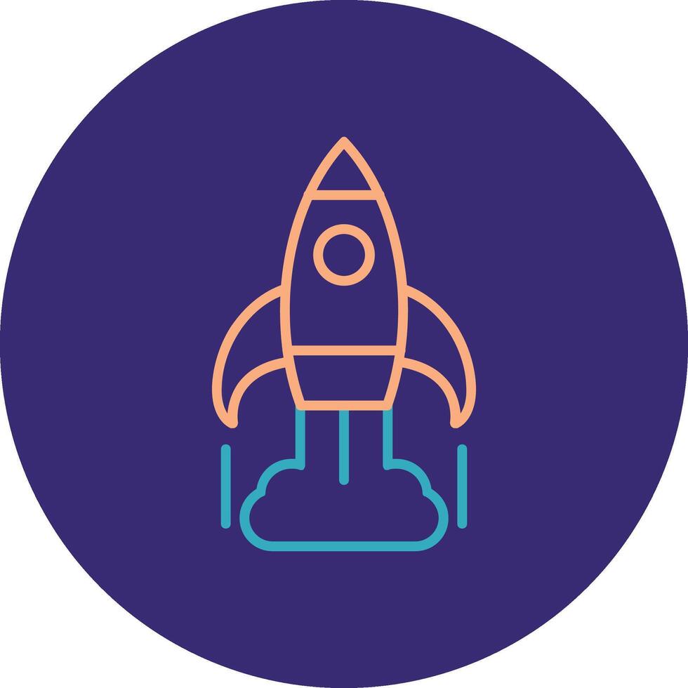Business Startup Line Two Color Circle Icon vector