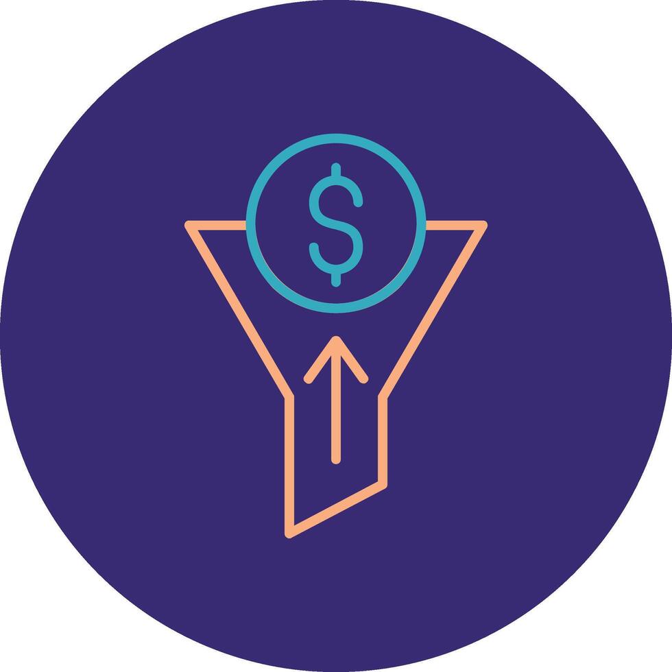 Traffic Conversion Line Two Color Circle Icon vector