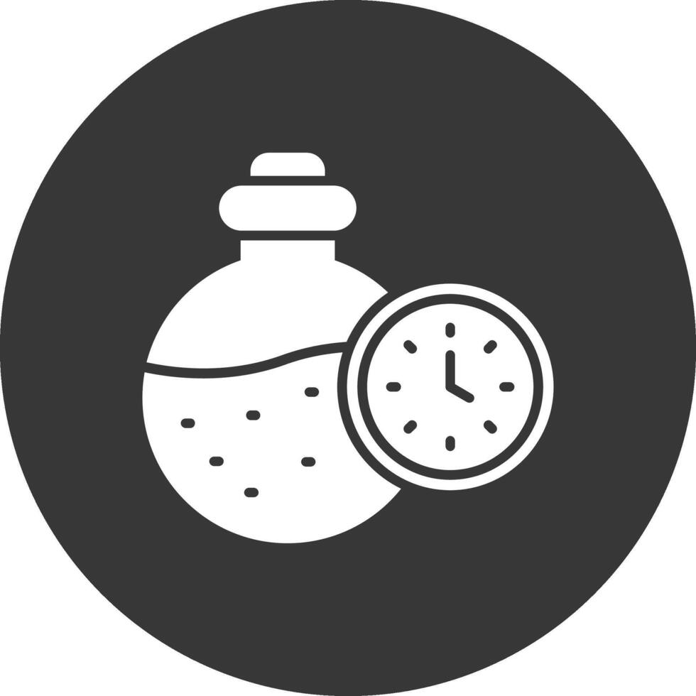 Chemical Glyph Inverted Icon vector