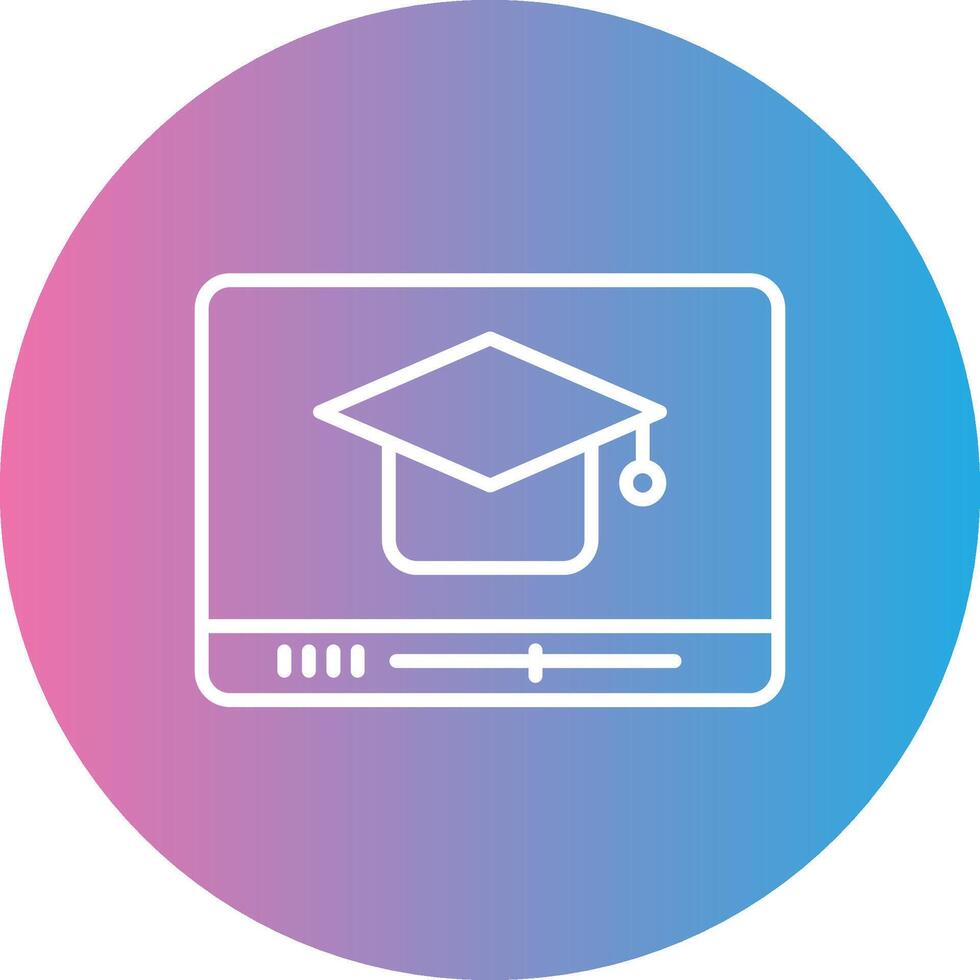 Educational Line Gradient Circle Icon vector