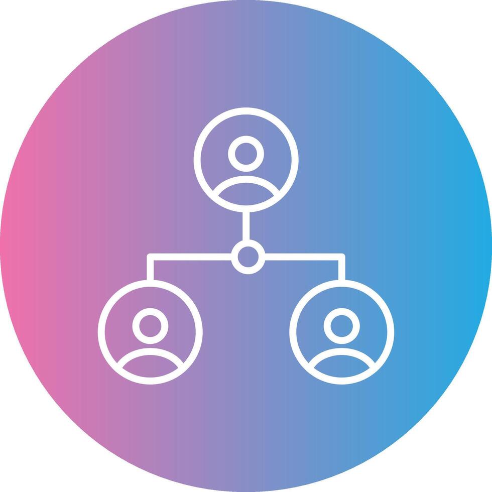 Network Line Gradient Circle Icon vector