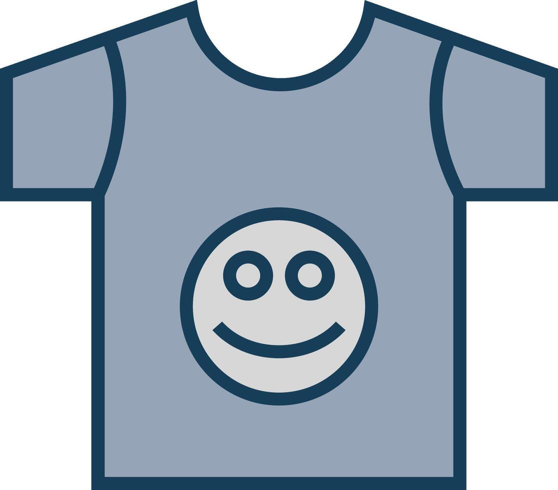 T Shirt Line Filled Grey Icon vector