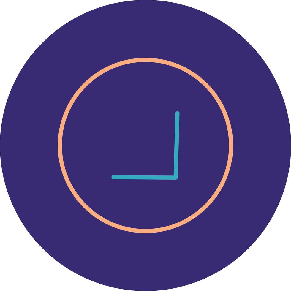 Chevron Line Two Color Circle Icon vector