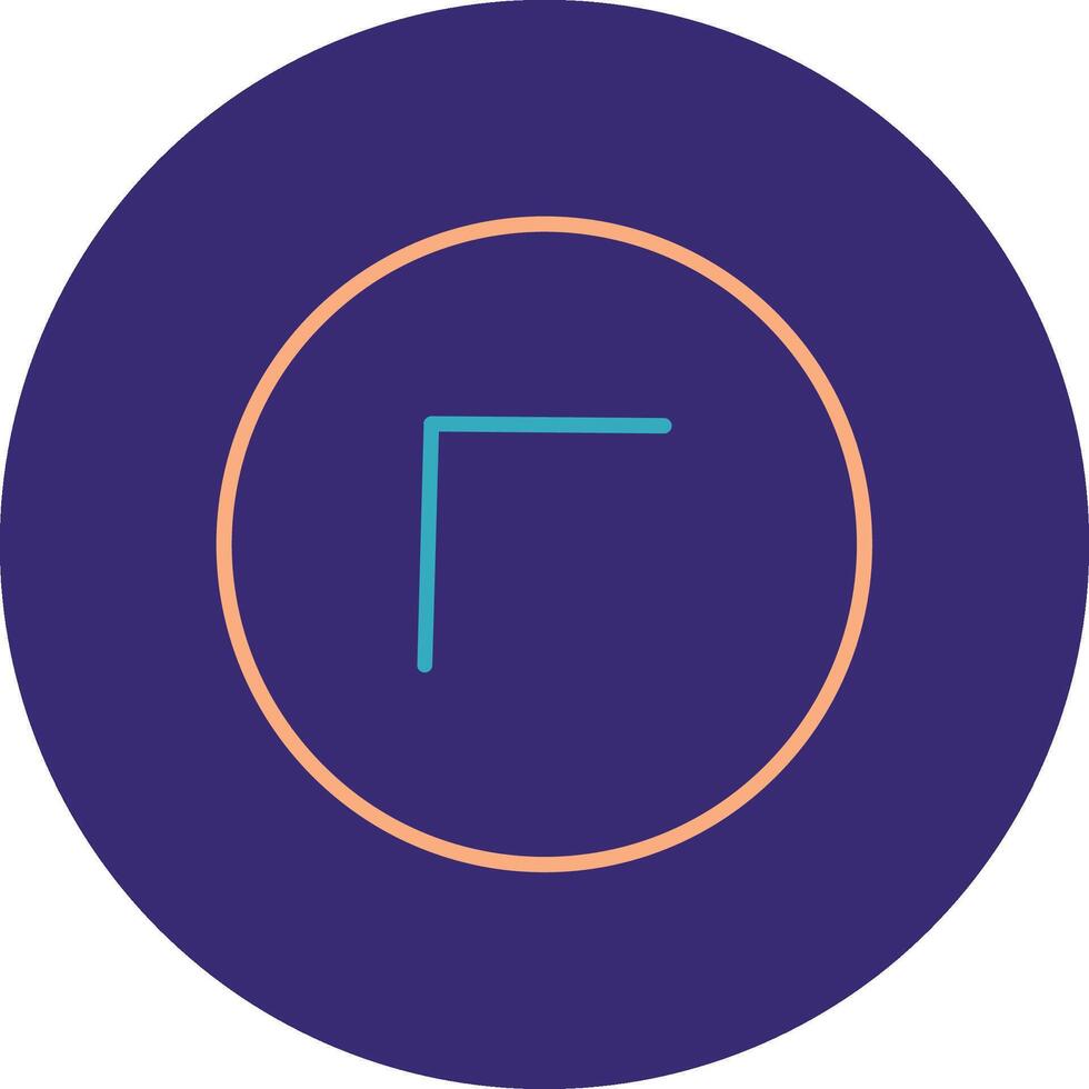 Chevron Line Two Color Circle Icon vector