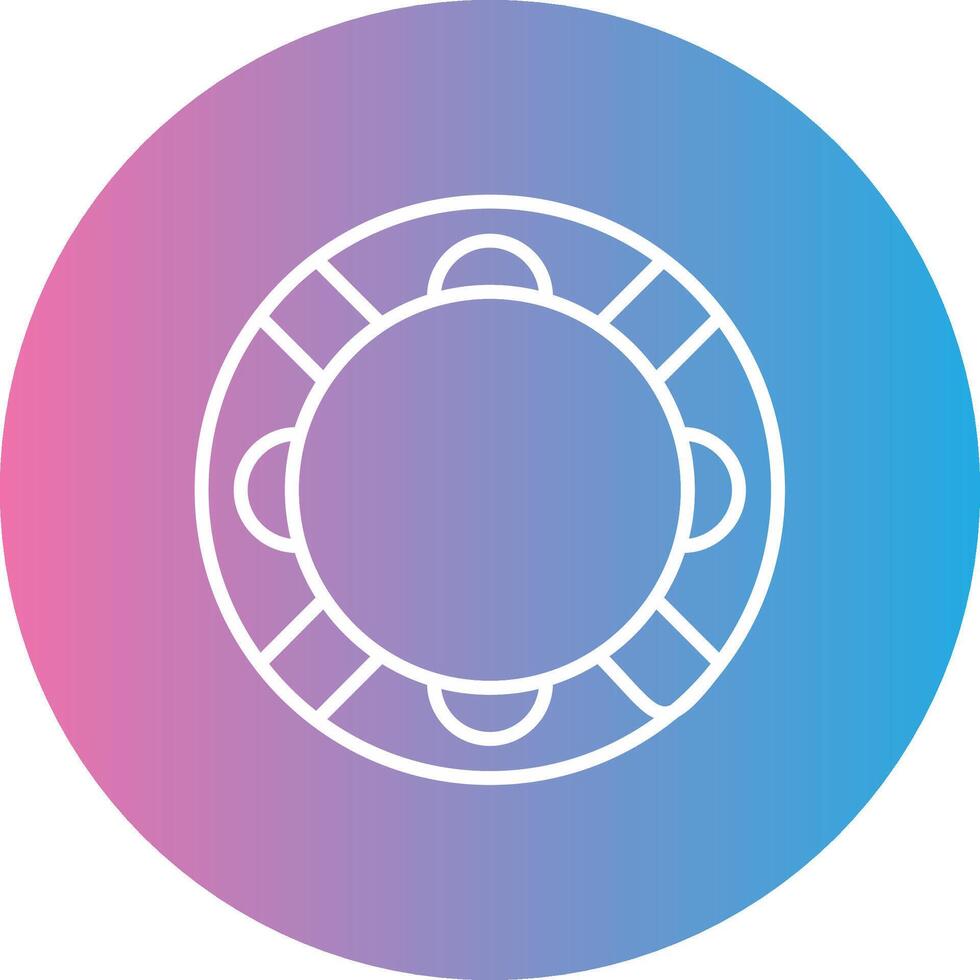 Rubber Ring Line Gradient Circle Icon vector