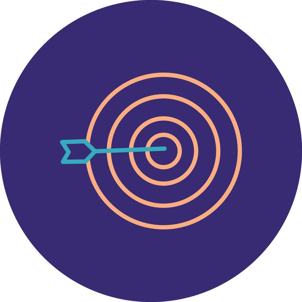 Targeting Line Two Color Circle Icon vector