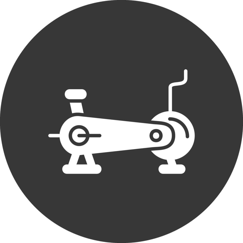 icono de glifo de ciclismo invertido vector