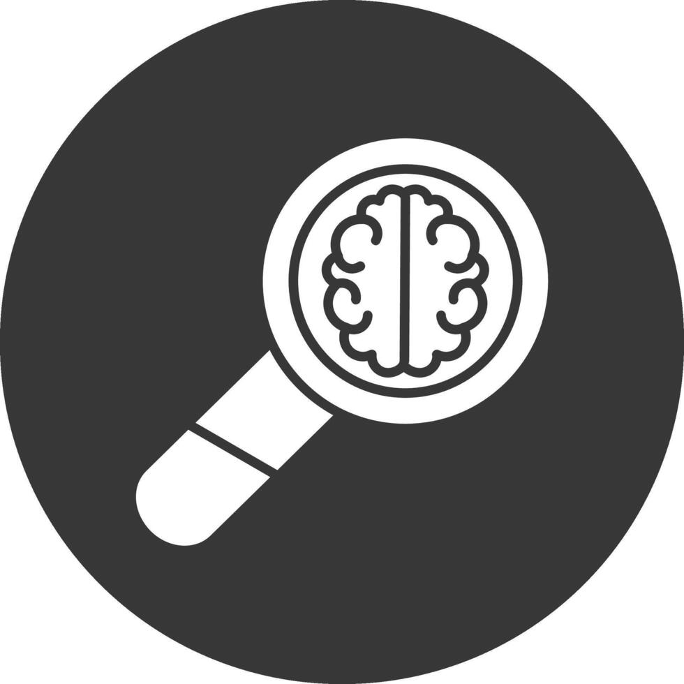 Research Glyph Inverted Icon vector