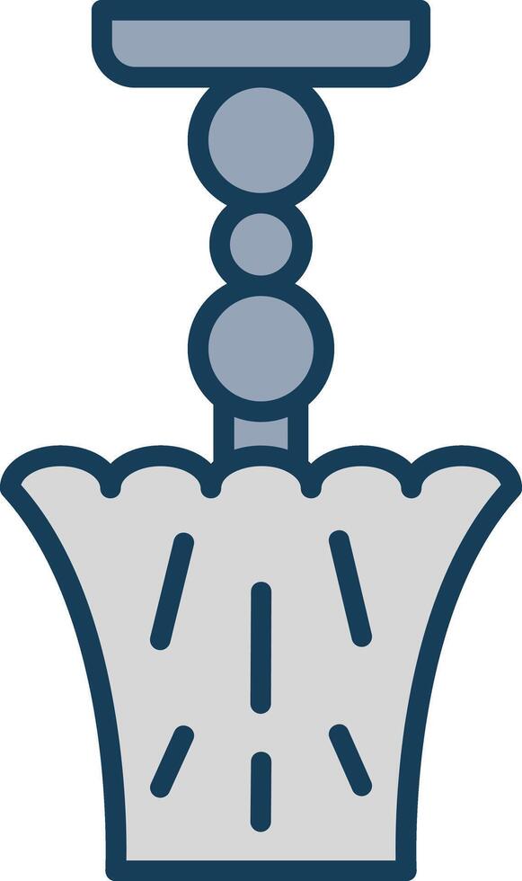 Lamp Line Filled Grey Icon vector
