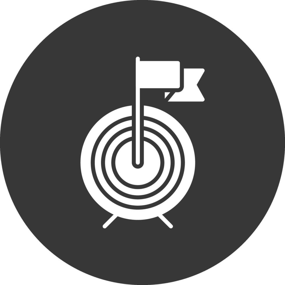 Goals Glyph Inverted Icon vector