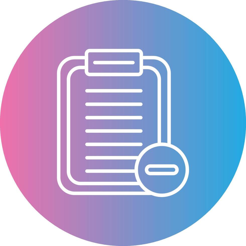 Notepad Line Gradient Circle Icon vector