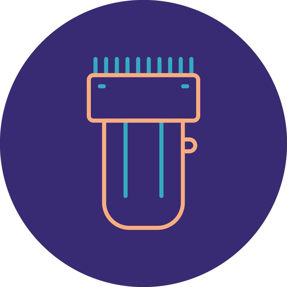 Trimmer Line Two Color Circle Icon vector
