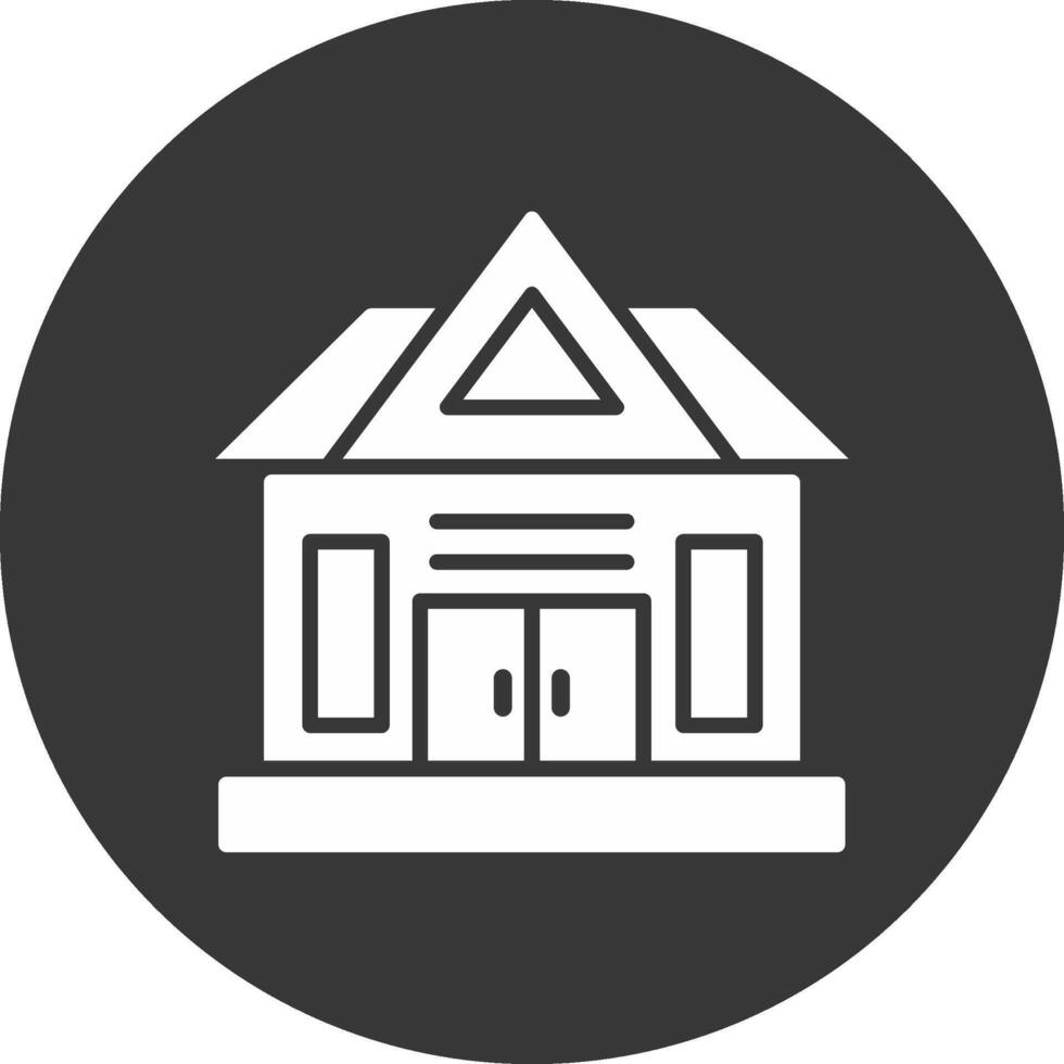 House Glyph Inverted Icon vector