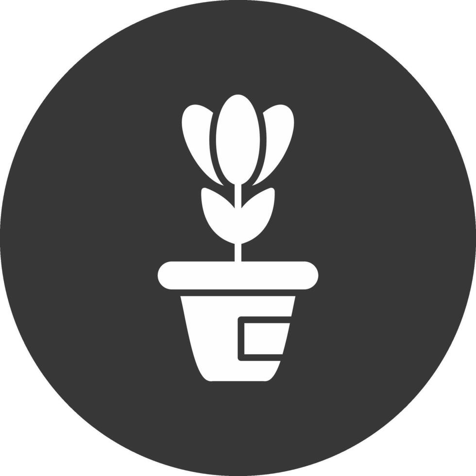 Plant Glyph Inverted Icon vector