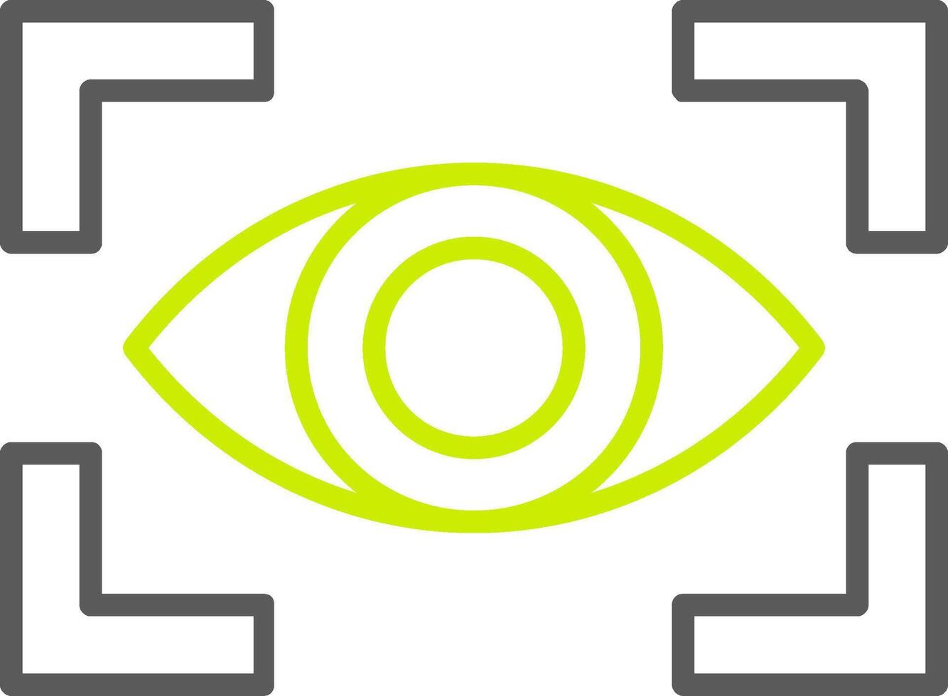 Vision Line Two Color Icon vector