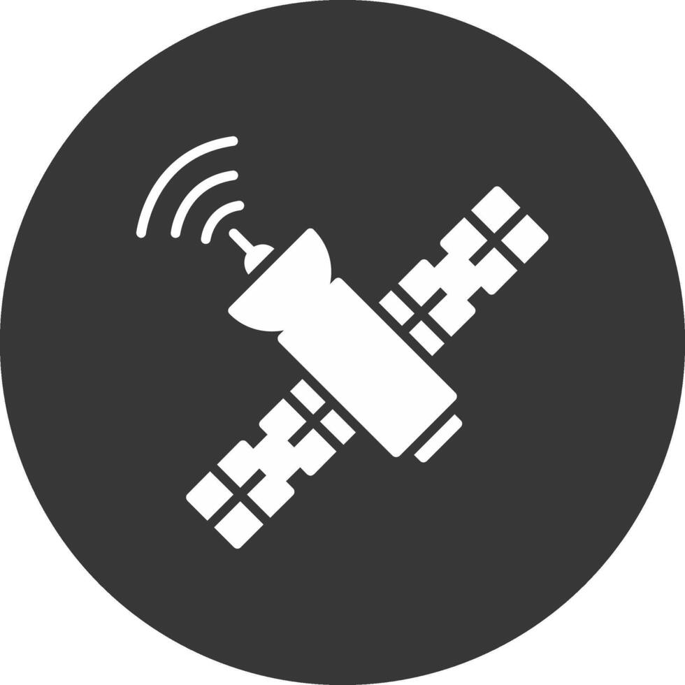 Satellite Glyph Inverted Icon vector