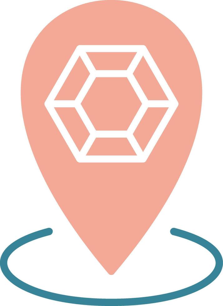 Location Glyph Two Color Icon vector