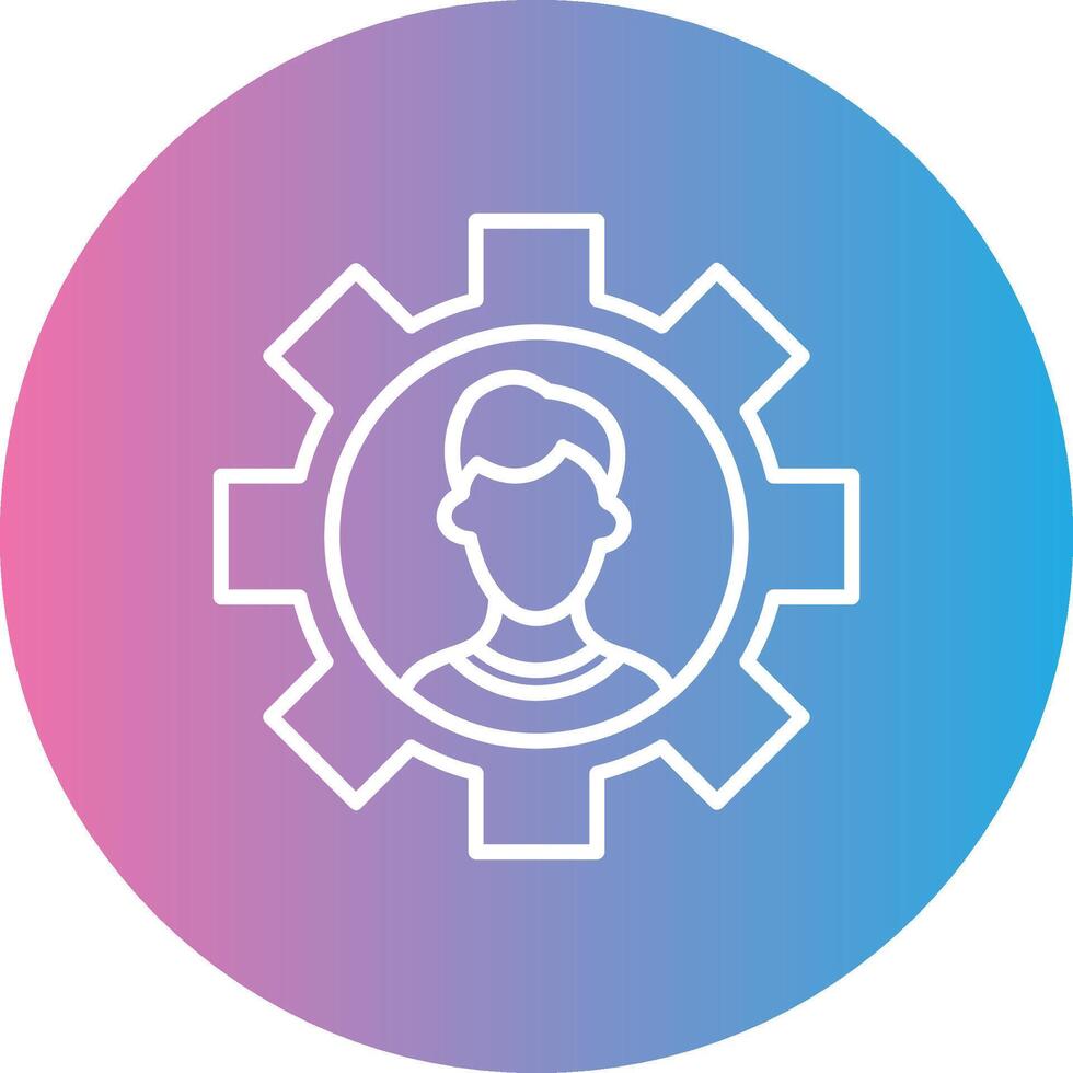 Coal Mining Line Gradient Circle Icon vector