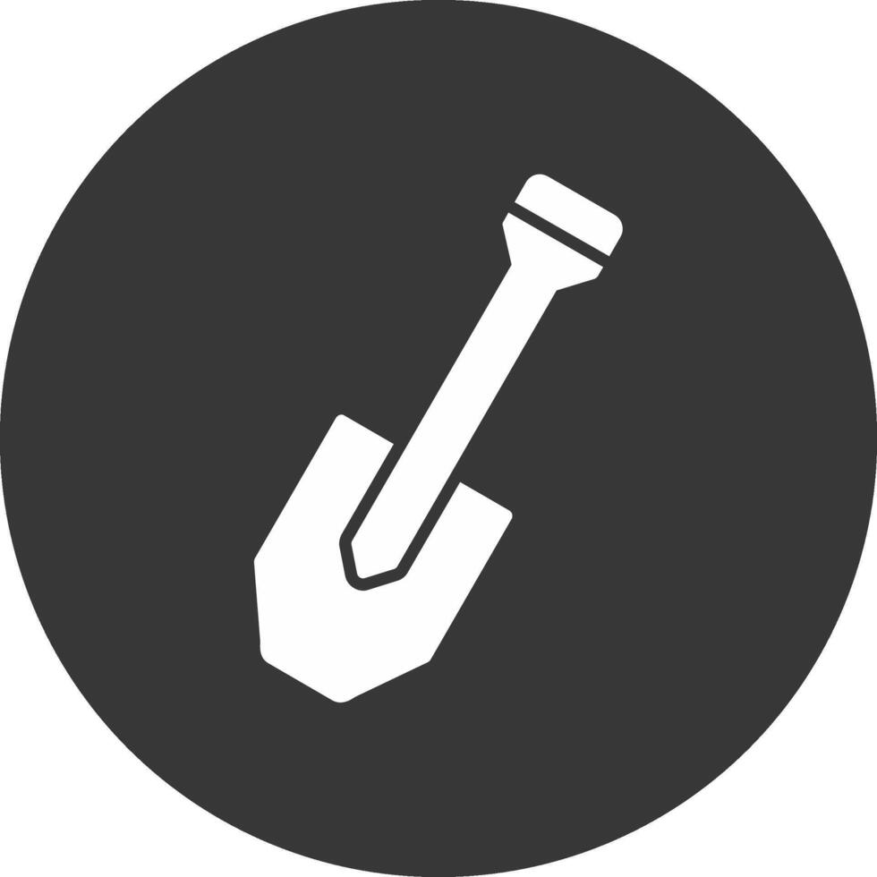 Spade Glyph Inverted Icon vector